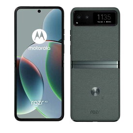 モトローラ　motorola SIMフリースマートフォン razr 40 Qualcomm Snapdragon 7 Gen 1 6.9インチ nanoSIM/eSIM セージグリーン　PAYC0000JP