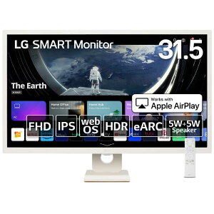 LG@HDMIڑ PCj^[ SMART Monitor zCg@32SR50F-W