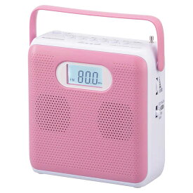 オーム電機　ステレオCDラジオ AM/FMステレオ AudioComm ピンク [ワイドFM対応]　RCR-600Z-P