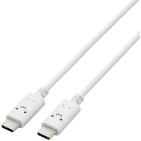 エレコム　ELECOM　USB Type-C to USB Type-Cケーブル/顔ツキタイプ/1.0m/シロチャン(ホワイト×ブラック)　MPA-CCF10WF