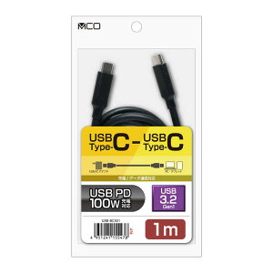 �i�J�o���V�@USB-C �� USB-C�P�[�u�� �m�[�d /�]�� /1m /USB Power Delivery /100W /USB3.2 Gen1 �n�@USB-BC301