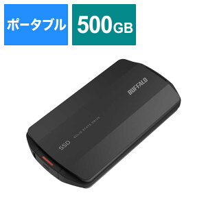 BUFFALO@|[^uSSD hoEhH USB3.2(Gen2)Ή 500GB ubN@SSD-PHP500U3-BA