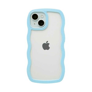 HAMEE�@�miPhone 15/14/13��p�nULTRA FINE Wavy Frame iPhone�P�[�X �u���[ �@661-054399