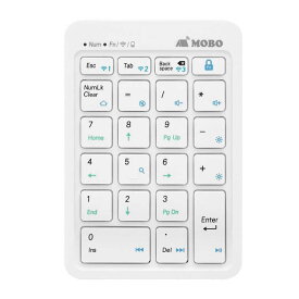 MOBO　TenkeyPad2 Duo 22キー BT/有線 ［有線・ワイヤレス /Bluetooth・USB-A＋USB-C］ ホワイト　AM-NPBW22-WH