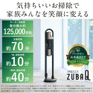 三菱 MITSUBISHI スティッククリーナー iNSTICK ZUBAQ サイクロン式 コードレス マットゴールド HC-JD2C-N
