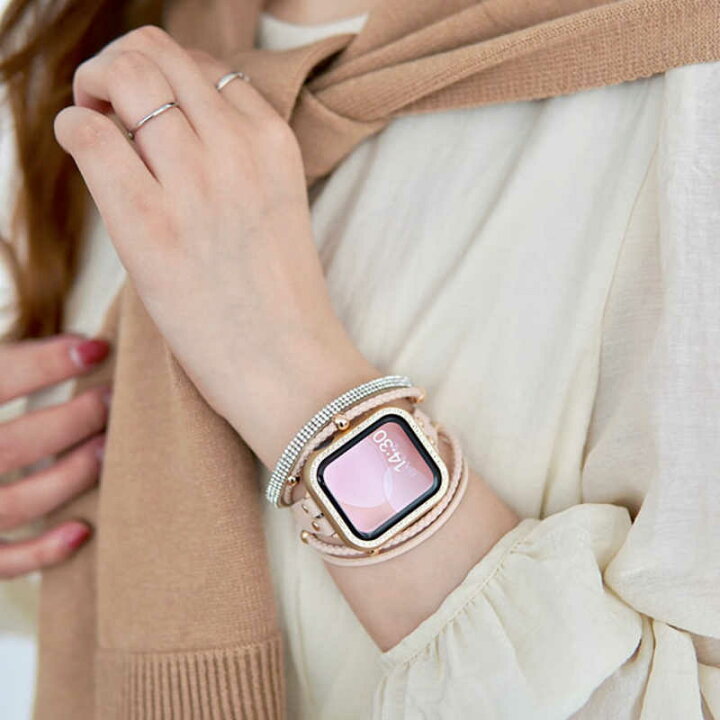 楽天市場】GAACAL APPLE WATCH 7-9 41MM メタリックスワロフスキー 