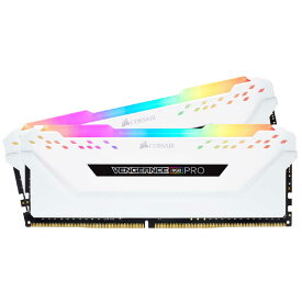 コルセア　CORSAIR　増設用メモリ VENGEANCE RGB PRO ホワイト[DIMM DDR4 /16GB /2枚]　CMW32GX4M2E3200C16W