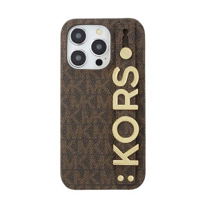 �}�C�P���R�[�X�@Slim Wrap Case Stand �� Ring iPhone 15 Pro MICHAEL KORS Brown�@MKSRBRWWPIP2361P