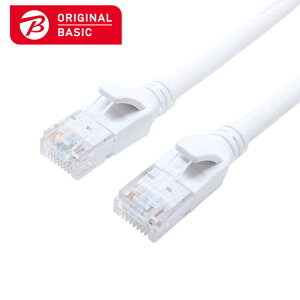 ORIGINALBASIC�@LAN�P�[�u�� �m1m /�J�e�S���[6A /�X�^���_�[�h�n �z���C�g�@OB-L6A1-0100ST-WH