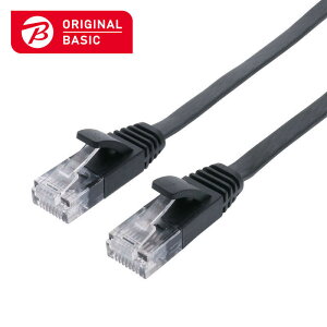 ORIGINALBASIC�@LAN�P�[�u�� �m1.5m /�J�e�S���[6A /�t���b�g�n �u���b�N�@OB-L6A1-0150FL-BK