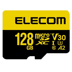 GR@ELECOM@}CNSDJ[h microSDXC 128GB Class10 UHS-I U3 V30 Ǎő90MB/s SDϊA_v^[t@MF-HMS128GU13V3