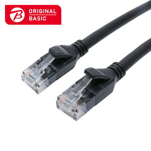 ORIGINALBASIC�@LAN�P�[�u�� �m10m /�J�e�S���[6A /�X�^���_�[�h�n �u���b�N�@OB-L6A1-1000ST-BK