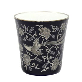 香蘭社　ルリ花鳥唐草文・フリーカップ　R12001CHK