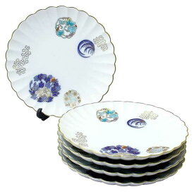 香蘭社　銘々皿揃 金ミル花丸紋　757FET4