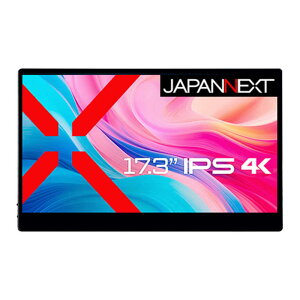JAPANNEXT@17.3C` ^b`pl 4K(3840x2160)𑜓x oCj^[ miniHDMI USB Type-C HDR X}[gP[Xt@JN-MD-IPS173UHDR-T