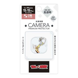 PGA　iPhone 15/15 Plus/14/14 Plus用 カメラフルプロテクター Premium Style トムとジェリー/サーフ　PG-W23ACLG01TAJ