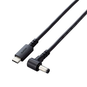 �G���R���@ELECOM�@USB-C �� DC �ی^ 5.5mm�P�[�u�� [�[�d /2m /USB Power Delivery /100W] �m�[�gPC�p �u���b�N�@DC-PDFE20BK