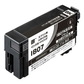 エコリカ　互換リサイクルインクカートリッジ ［エプソン IB07KB］ ブラック　ECI-EIB07B-B