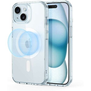 ESR�@iPhone 15(6.1�C���`)�n�C�u���b�h�P�[�X Clear Blue�@ClassicHybridCase-HaloLockCompatiblewithiPhone15