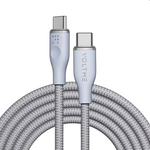 VOLTME�@���O�V���[�Y�i�C�����f�� �[�d�P�[�u�� USB-C��USB-C 60W �O���[ 1.8m�@C2165