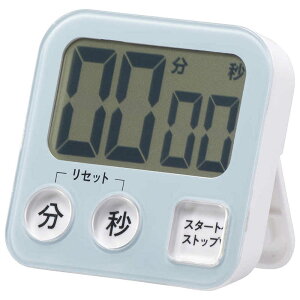 オーム電機 大画面デジタルタイマー ブルー COK-T131-A