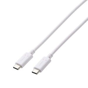 エレコム ELECOM USB Type-C ケーブル USB-C to USB-C USB2.0 2m PD 60W 急速充電 転送 充電ケーブル ホワイト GM-CC20WH