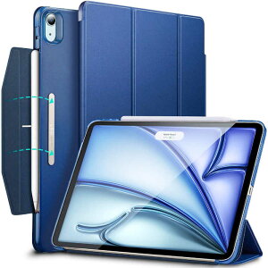 ESR@iPad Air 11C` M2ΉAscend O܂P[X Navy Blue@ESRAscendTrifoldiPadAir11M2