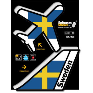 �[�l�����X�e�b�J�[�@AIR PORT DESIGN �X�e�b�J�[ �u���b�N�G�f�B�V���� Sweden�@KK-026