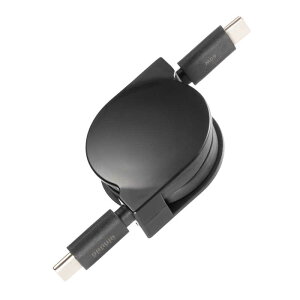 �T�����T�v���C�@USB2.0 Type-C �����P�[�u�� PD60W �u���b�N�@KU-CCP60M08BK