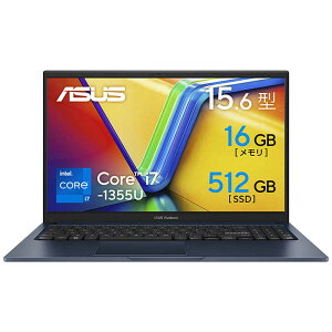 ASUS �G�C�X�[�X�@�m�[�g�p�\�R�� Vivobook 15 [ 15.6�^ / Win11 Home / Core i7 / ������16GB / SSD512GB / WPS Office ] �N���C�G�b�g�u���[�@X1504VA-I7165W