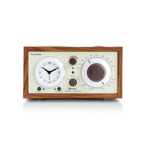 TIVOLIAUDIO�@Model Three BT�bAM/ ���C�hFM/ Bluetooth �N���b�N�t���W�I�X�s�[�J�[ Beige-Classic Walnut Beige-Classic Walnut�@M3USB-0138-JP