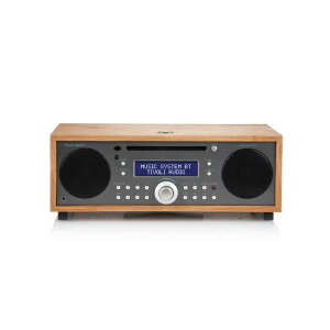 TIVOLIAUDIO�@Music System BT�bAM/ ���C�hFM/ CD All-in-One Hi-Fi System Metallic Taupe-Cherry�@MSYBT-1530-JP