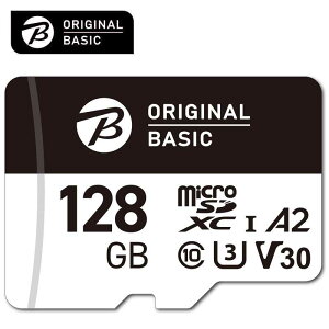 ORIGINALBASIC@microSDHC UHS-I J[hőǍx95MB/s ő发x80MB/s [ Class10 / 128GB ]@OBB-MSD1-128-BK