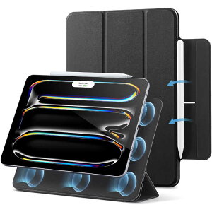 ESR�@11�C���` iPad Pro(M4)�p Rebound �}�O�l�b�g�P�[�X �O�܂�X�^���h Black�@ESRReboundMagneticCaseiPadPro11M4