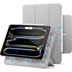 ESR�@11�C���` iPad Pro(M4)�p Rebound �}�O�l�b�g�P�[�X �O�܂�X�^���h Grey�@ESRReboundMagneticCaseiPadPro11M4