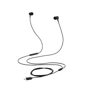 エレコム ELECOM タイプC イヤホン 有線 マイク付き カナル型 断線しにくい高耐久 通話対応 音量調整 ブラック EHP-DF14CMBK