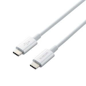 GR@ELECOM@^CvC P[u USB Type-C to Type-C 2m PD 60W }[d fɂ XϋvP[u Vo[@MPA-XCCPS20PNSV