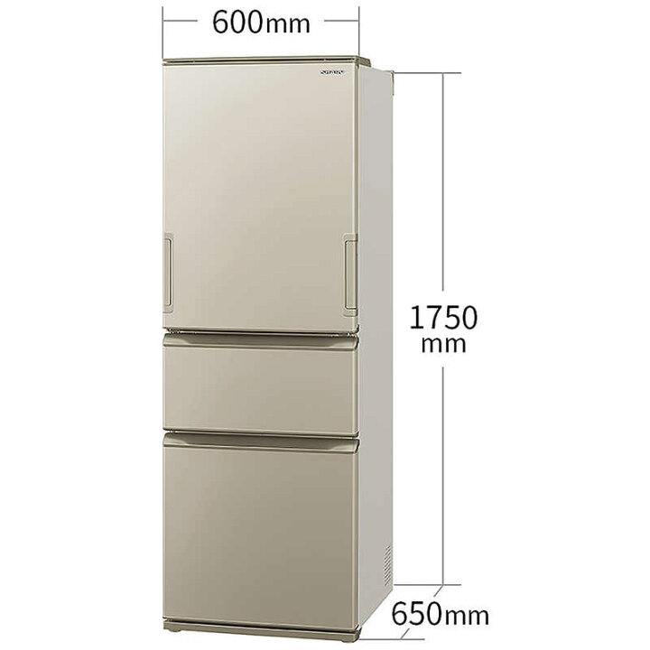 シャープ 5ドア冷蔵庫 2022年製 412L 左右開き 漂う 送料無料 L23-01 