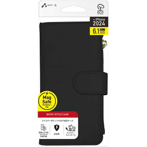 GA[WFC@iPhone 16(6.1C`)MagsafeΉEHbg蒠^P[X ubN@ACP24WLBK