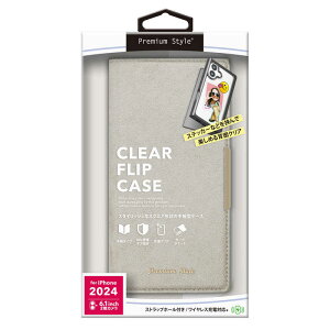 PGA@iPhone 16(6.1C`)NAtbvP[X Premium Style XG[h/O[@PG-24ACF07GY