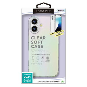 PGA�@iPhone 16 Plus(6.7�C���`) �N���A�\�t�g�P�[�X Premium Style �I�[�����@PG-24CTP02AR