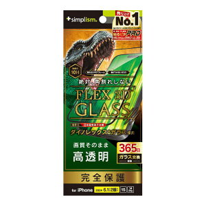 �g���j�e�B�@iPhone 16(6.1�C���`)�mFLEX 3D�n Dinorex ������ �����t���[���K���X �u���b�N�@TR-IP24M2-G3-DRCCBK