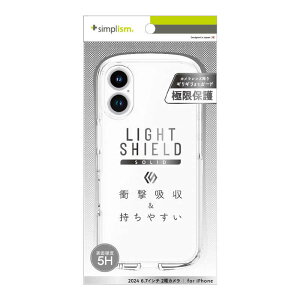 gjeB@iPhone 16 Plus(6.7C`) mLIGHT SHIELD Solidn ݌v Ռz nCubhNAP[X@TR-IP24L2-LDSL-CLCL