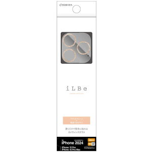 ラスタバナナ iPhone 16 Pro/16 Pro Max用 iLBE カメラレンズ保護ガラス アルミフレーム ピンクゴールド CR4438IP4617P