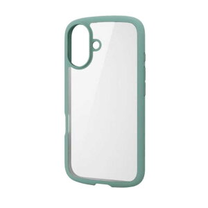 �G���R���@ELECOM�@iPhone 16(6.1�C���`)TOUGHIM LITE �t���[���J���[ �O���[���@PMA24ATSLFCGN