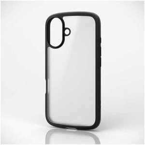 �G���R���@ELECOM�@iPhone 16(6.1�C���`)TOUGHIM LITE �t���[���J���[ �V���L�[�N���A �u���b�N�@PMA24ATSLFCSBK