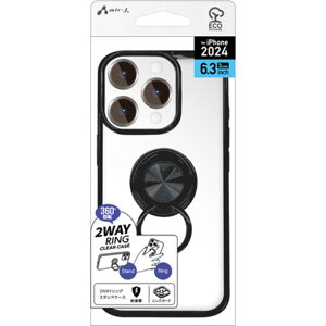 �G�A�[�W�F�C�@iPhone 16 Pro(6.3�C���`) �����O�X�^���h�P�[�X �u���b�N�@ACP24PMRBK