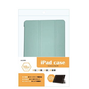 �A���[���@ipad10.2�C���`�p�蒠�P�[�X �p�X�e���O���[�� ALLONE�@ALG-IPCS102TPGR