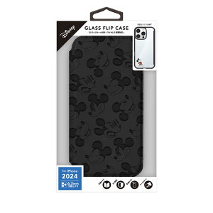 PGA�@iPhone 16 Pro�p �K���X�t���b�v�P�[�X Premium Style �~�b�L�[�}�E�X�@PG-D24BGF01MKY