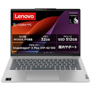 m{Wp@Lenovo@m[gp\R IdeaPad Slim 5 14Q8X9 [ 14^ / Win11 Home / Snapdragon / 32GB / SSD512GB ] NEhO[@83HL001DJP
